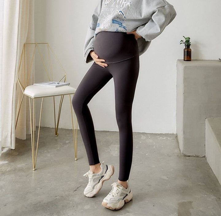 กางเกงโยคะสำหรับสตรีมีครรภ์-กางเกงวิ่งออกกำลังกายที่สะโพกสำหรับคุณแม่กางเกงเลกกิ้งสุภาพสตรีคุณแม่