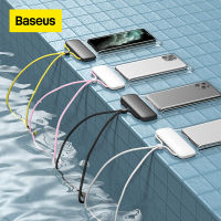 Baseus กระเป๋าโทรศัพท์มือถืออเนกประสงค์กระเป๋าสำหรับว่ายน้ำกระเป๋าโทรศัพท์กันน้ำ7.2นิ้วเคสครอบโทรศัพท์สำหรับล่องลอยดำน้ำเล่นเซิร์ฟ snjspk