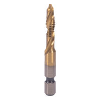 Cupcake M3-M10 HEX Shank TITANIUM Plated hss สกรูมือเกลียว METRIC TAP Drill bits