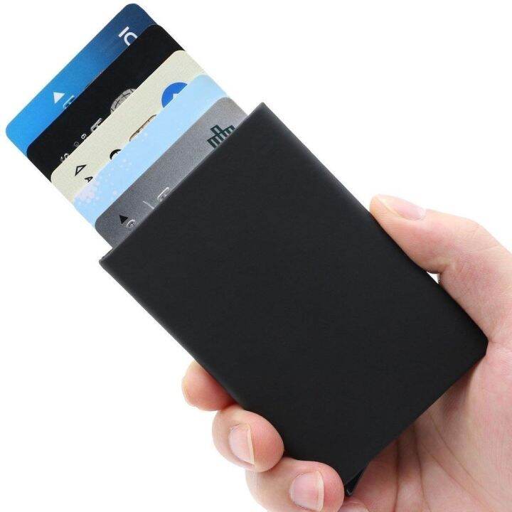 RFID Blocking Slim Wallet Card Ejector Minimalist Protector Pop up Design Proof Security Lazada PH