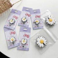 2Pcs-Korean Daisy Flower Penutup Kawat USB Penahan Cincin Jari Lipat Ponsel Universal Dudukan Ponsel Genggam Tempat Berkembang