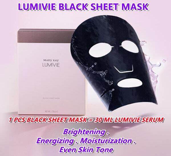 💯%ORIGINAL 😍 Mary Kay LumiVie Black Sheet Mask ( 5 pcs per box ) | Lazada