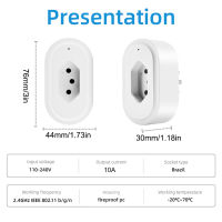 Tuya WiFi สมาร์ทเสียบศัพท์ App การควบคุมเสียงจับเวลาซ็อกเก็ตเครื่องทำน้ำอุ่นไร้สายเต้าเสียบไฟฟ้าบราซิลเสียบสแควร์16A