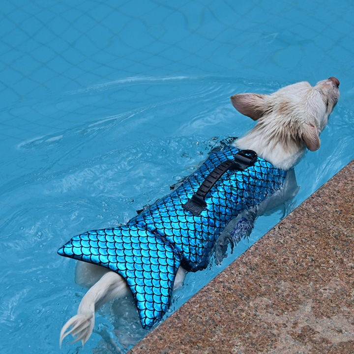 ชุดว่ายน้ำด้ามจับทนทานเสื้อชูชีพสุนัขสะท้อนแสงจับง่ายเหมาะสำหรับลูกสุนัขตัวเล็กขนาดใหญ่