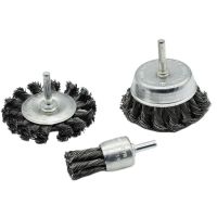 3PCS Steel Rotary Joint Knot Wire Wheel Rust Removal Polishing for Drill Angle Grinder Gadget Rotary Tool