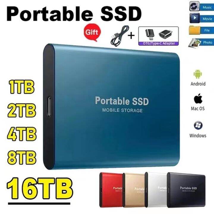 Portable SSD 1TB/2TB HighCapacity USB/TypeC Interface HighSpeed Mini