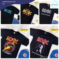 HD เสื้อผู้ชาย เสื้อผู้ชายเท่ๆ เสื้อวง Acdc พิมพ์ หน้า---หลัง เสื้อผู้ชายไซส์ใหญ่