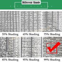 ；【‘； 99% Shade Rate Aluminum Foil Sunshade Net Summer Silvery Reflective Sun Shelter Car Sun Shed Canopy Anti-UV Pergola Awning