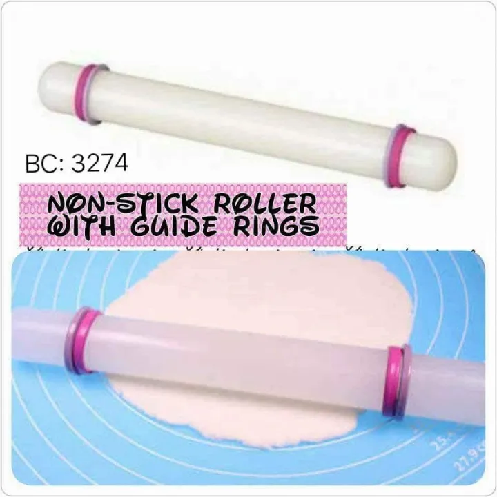 Rolling pin with guide rings Non stick Roller BC3274 Lazada PH
