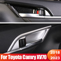 YON สำหรับ Toyota Camry 70 XV70 2018 2019 2020 2021 2022 2023ไฮบริดที่คลุมชามมื่อจับประตูด้านในรถยนต์อุปกรณ์ตกแต่งภายใน