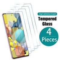 (Bishop Belle)4Pcs กระจกนิรภัยสำหรับ Samsung Galaxy A51 A52 A32 A72 A42 A12 A52S 5G สำหรับ Galaxy A21S A71 A31 A41 A70แก้ว