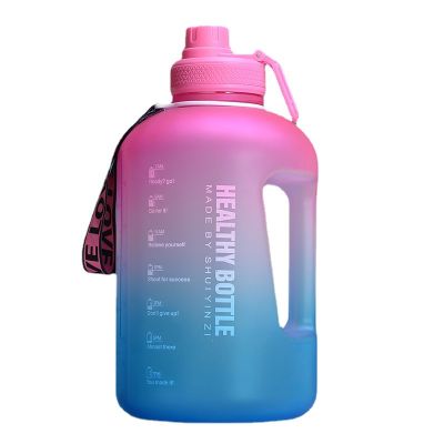 Hot Sports Water Bottle 2.2L Large Capacity Water Cup Outdoor Fitness Portable Straw Big Water Bottle Plastic Ton Barrel