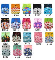 Wholesale Ohbabyka Reusable AI2 Cloth Diaper Baby Nappy Double Gusset Washable Pocket Cloth Diapers with Bamboo Insert 10pcs Cloth Diapers