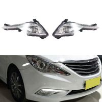 Car DRL LED Fog Light for Hyundai Sonata MK8 2013 2014 2015 Auto Driving Lamp Daytime Running Light Bumper Lamp