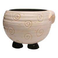 2X Sleepy Sheep Ceramic Yarn Bowl Knitting Bowl - Holds Ball of Yarn for Tangle Free Needlecrafts, 6Inch W x 4.5Inch H