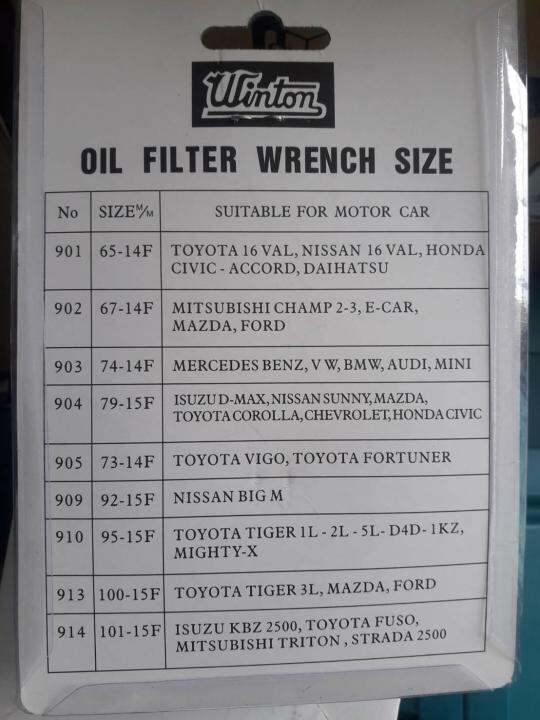 winton-oil-wrench-ประแจถอดไส้กรองถ้วย-ยี่ห้อ-winton-เบอร์-901-ใช้กับรถรุ่น-toyota-16val-nissan16-val-honda-civic-accord-diahatsu-ขนาด65-14f