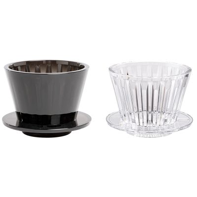 B75 Wave Coffee Dripper Crystal Eye Pour over Coffee Filter PCTG 1-2 Cups Coffee Maker Flat Bottom