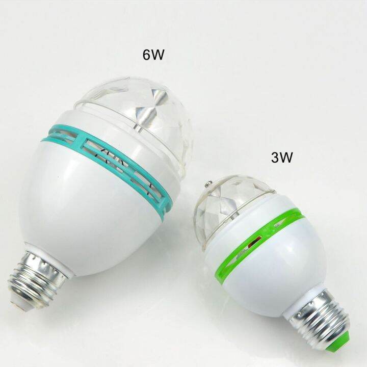 worth-buy-หลอดไฟไฟปาร์ตี้โคมไฟ-led-หลอด-rgb-3w-6w-สำหรับไฟตกแต่งบ้านไฟดิสโก้-e27ไฟดิสโก้เวทีหมุนรอบอัตโนมัติสีสันสดใส