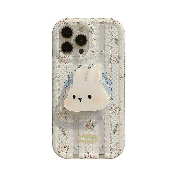 ekcam-เคสไอโฟน-มีขาตั้ง-ลายกระต่าย-น่ารักหรูๆ-สวยๆ-น่ารัก-เคสขนนุ่ม-14-13-12-11-pro-promax-pro-max-14pro-13pro-12pro-11pro-เคสใสกันกระแทก-เคสกันกระแทกกล้อง