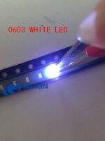 ลูกปัดหลอดไฟสีขาวขนาดเล็กชิ้น/ล็อต200 0603 LED แบบ SMD 0603แสงสีขาว-ไดโอดเปล่งแสง1.6*0.8*0.4มม. 6000-6500K 3.0-3.6V