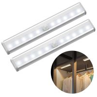 6/10 Wireless LED PIR LED Motion Sensor Light Cupboard Wardrobe Bed Lamp LED Under Cabinet Night Light For Closet Stairs Kitchen