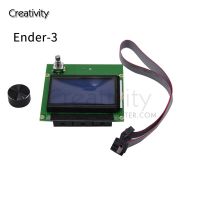 สำหรับ Ender3สำหรับ Ender3 12864ตัวควบคุมหน้าจอ LCD ทางลาดทางลาด1.4จอแสดงผลสีฟ้า + สายเคเบิลสำหรับ3D Ender-3/CR-10/10S ชิ้นส่วนเครื่องพิมพ์3D ชิ้นส่วนเครื่องพิมพ์01