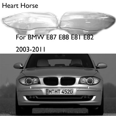 ฝาครอบไฟหน้า E87สำหรับ BMW 1,ปลอกเลนส์กระจก2003-2011โป๊ะโป๊ะโป๊ะไฟอุปกรณ์เสริมรถยนต์