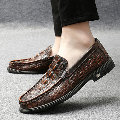 crocodile skin loafer shoes men genuine leather slip-on moccasins handmade man casual shoes drive walk luxury leisure Zapatos