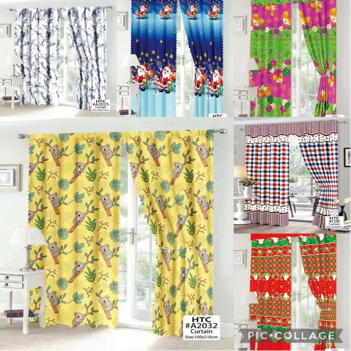 HS 100 ORIGINAL Floral Butterfly Curtain for window 100*210CM kurtina COD CURTAINS Lazada PH