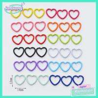 TANTUANG 300pcs สีสันสดใส แหวนกระโดดหัวใจเปิด โลหะสำหรับตกแต่ง 1412มม. ห่วงกระโดดลิงค์ด่วน น้ำหนักเบามาก รูปหัวใจ ขั้วต่อแหวนกระโดดรูปหัวใจ สำหรับงานฝีมือ DIY