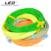 LEO สายเบ็ดตกปลาฟลายสำหรับตกปลาคาร์พขนาด4F/5F / 6F / 7F / 8F 100FT เส้นบินน้ำหนักไปข้างหน้าอุปกรณ์ตกปลาแบบลอยได้30เมตร