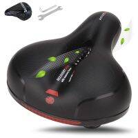 Memory foam bicycle saddle with double shock absorption rubber ball free waterproof cover MTB Bicycle Bike Seat