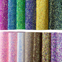 30x134cm Chunky Glitter Fabric Leather Roll With Same Color Backing 2020 New Arrivals For Bows Decorations DIY AY311