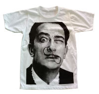 Salvador Dali เสื้อยืด แขนสั้น นางแบบแฟชั่น จิตรกร คอกลม สกรีนลาย ผู้ชาย ผู้หญิง ย้อนยุค เสื้อยืดลําลอง สไตล์วินเทจ