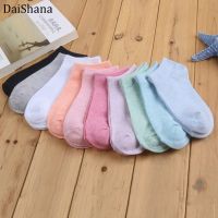 【Sock shop】 DaiShana 20ชิ้น10คู่/ล็อตใหม่แฟชั่น Candy สีถุงเท้าผู้หญิงถุงเท้าข้อเท้าตลกน่ารักถุงเท้าเรือ Casual Lady Girl Sokken Mujer