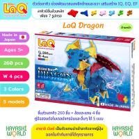 LaQ Dragon ลาคิว ชุด มังกรสีน้ำเงิน ตัวต่อเสริมพัฒนาการ ผลิตในญี่ปุ่น สำหรับเด็กอายุ 5 ขวบขึ้นไป พัฒนาสมอง ทั้งซีกซ้ายและซีกขวา พัฒนากล้ามเนื้อมัดเล็ก สร้างสมาธิ เสริมสร้าง IQ, EQ, EF ความคิดสร้างสรรค์ จินตนาการ นำเข้าโดย ฮายาชิเวิลด์ Hayashi World