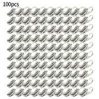 ☫ 100 Pcs Curtain Hooks Clips Stainless Steel Curtain Holder Hooks Bathrrom Clamps For Livingroom Decor Home Decoration Accessory