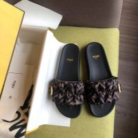 Womens shoes fenn di family old flower pleated slippers female fashion old flower European and American slippers high-end big-name slippers Slippers