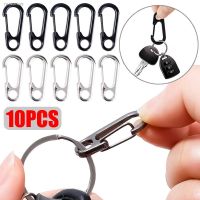 ஐ 10pcs Lobster Clasp Buckle Keychian Mini Carabiners Outdoor Camping Hiking Buckles Alloy Spring Snap Hooks Keychains Tool Clips