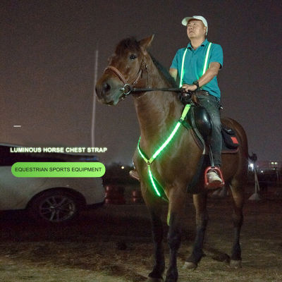 LED Harness Horse Webbing Lights Night Safety Belt Horse Riding Equipment Outdoor Racing Equitation Equestrian Belt