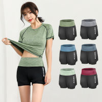 Women 2 In 1 Running Shorts Elastic Waist Running Tight Yoga Short Woman Sports Short Pink Gym Fitness Shorts Sportswear