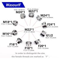 อะแดปเตอร์ Wasourlf เชื่อมต่อ M22ด้ายตัวผู้ M22 M16อุปกรณ์ห้องครัวห้องน้ำฝักบัวก๊อกน้ำวัสดุทองเหลือง