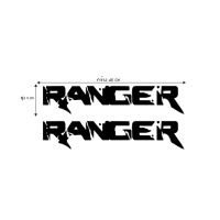 Stickerสติ๊กเกอร์RANGER Ford แบบตัด 1ชุดมี2แผ่น พร้องส่ง