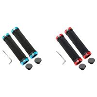 Bike Handle Grips Aluminium Double Lock Bicycle Grips Mountain Bike Handlebar Rubber Bicycle Handle Protector