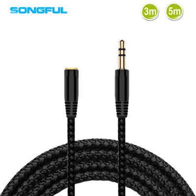 3.5mm Jack Extension Audio Cable 3m5m Male to Female Wired Headphones Extension Cable Speaker AUX Cable Cord For PC