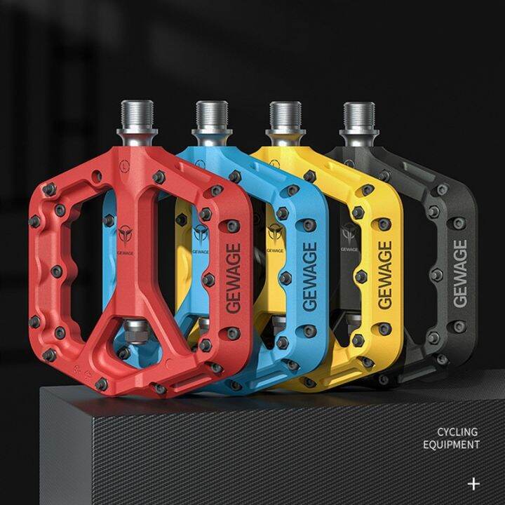 Ultralight GEWAGE Mountain Bike Pedal Sealed Bearing Nylon Fiber Flat
