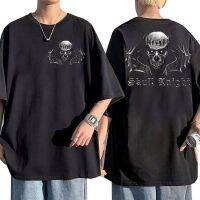 เสื้อยืด Harajuku Berserk ผู้ชายผู้หญิง Skull Knight พิมพ์ลำลองในฤดูร้อนแบบแฟชั่น Loog ผู้ชายผู้หญิง TopS-5XL