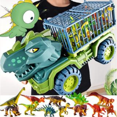 【Familiars】COD รถของเล่นไดโนเสาร์ ไดโนเสาร์ของเล่นเด็ก ของเล่นไดโนเสาร์ รถบรรทุกของเล่น รถขุดไดโนเสาร์