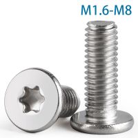 10Pcs M1.6 M2 M2.5 M3 M4 M5 M6 M8 304 Stainless Steel CM Six-Lobe Torx Ultra Thin Super Low Flat Wafer Head Screw Digital Bolt