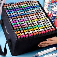 24~262 Colors Double Head Marker Brush Pen Set Alcohol Based For Water Painting Manga Drawing Stationery School Art Supplies Highlighters Markers